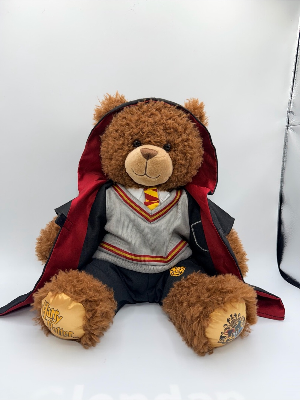 Build-A-Bear Brown Teddy in Red and Gold Wizard Robe